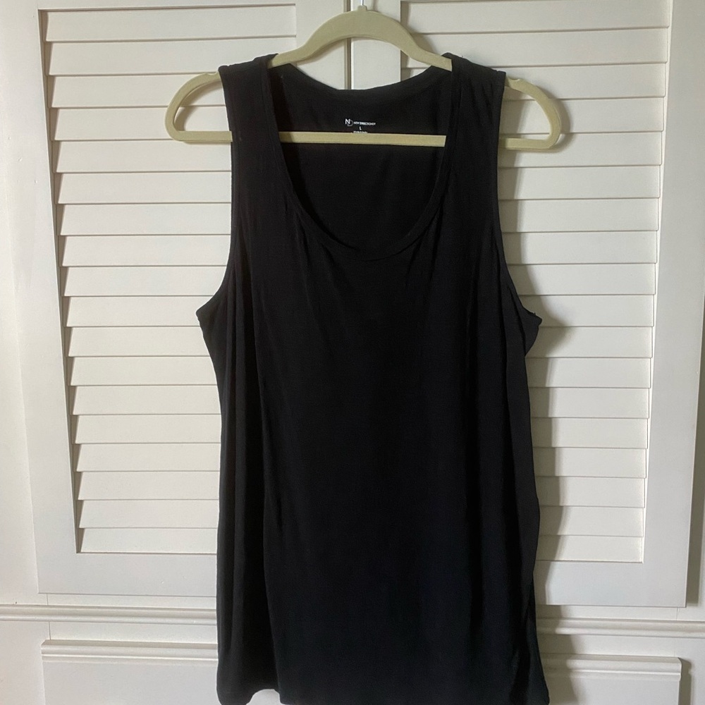 new directions Black Scoop Neck Tank Top